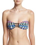 Lanai Giraffe-print Bandeau Swim Top,