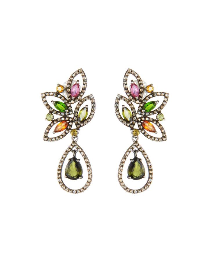Marquise & Teardrop Tourmaline Earrings