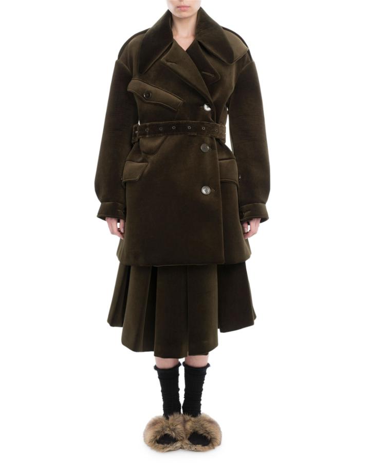 Neoprene Military Pea Coat