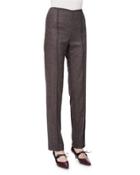 Skinny Melange Wool Pants