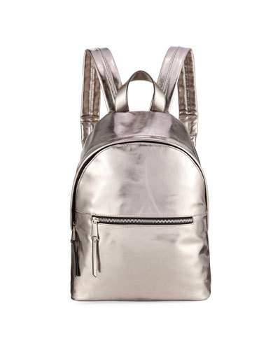 Jace Small Metallic Backpack, Gray
