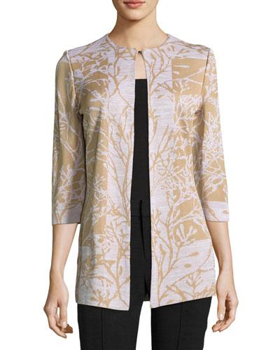 Branch-print Long Jacket,