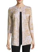 Branch-print Long Jacket,