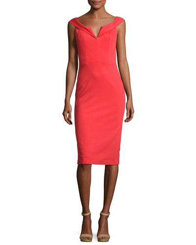 Sienna Off-the-shoulder Sheath Dress, Bright Red