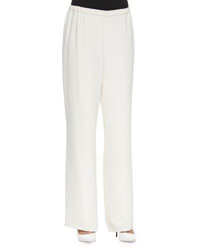 Full-leg Silk Pants,
