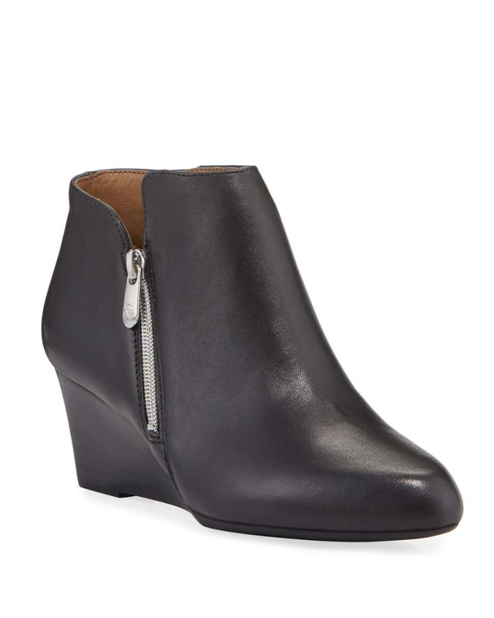 Samele Side-zip Wedge Ankle Booties