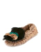 Colorblock Fur Slip-on