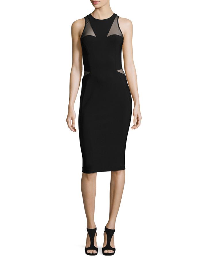 Sleeveless Tulle-inset