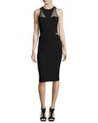 Sleeveless Tulle-inset