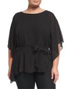Boat-neck Belted Tunic,