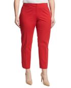 Bleecker Straight-leg Cropped Pants, Red,