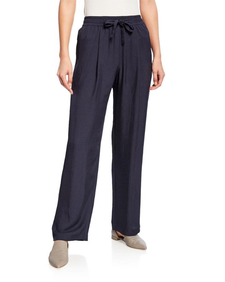 High-rise Drawstring Wide-leg Pants