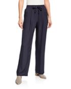High-rise Drawstring Wide-leg Pants