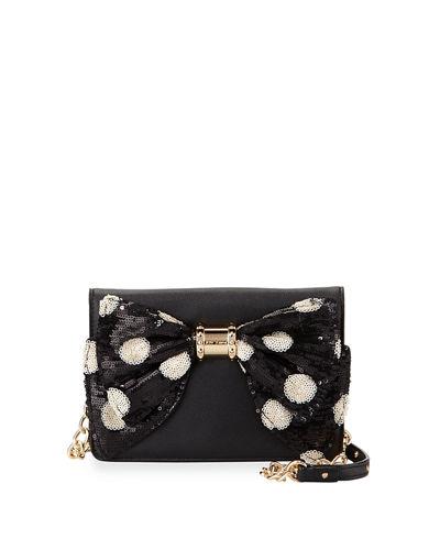 Oh Bow Sequined Wallet-on-chain
