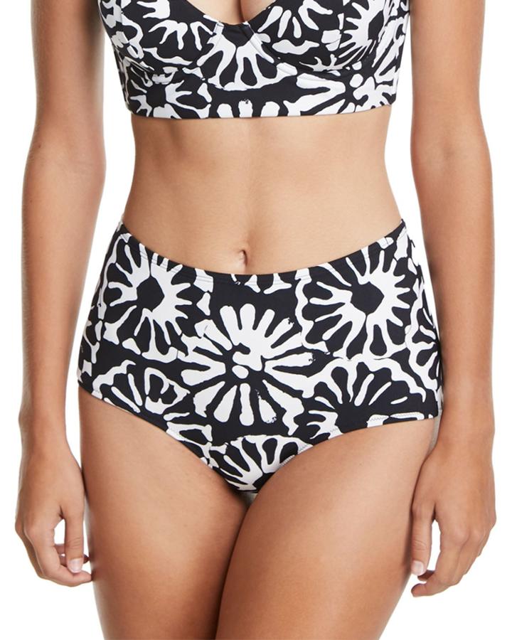 Pomelo Floral-print High-waist Swim Bikini Bottoms