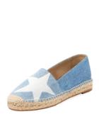 Star Denim Flat Espadrille, Blue