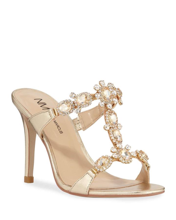 Jeweled Metallic High-heel