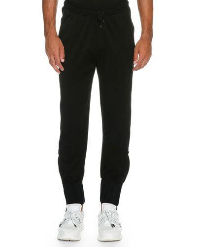 French Terry Jogger Pants, Black
