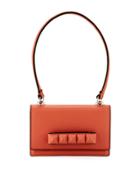 Rockstud Small Flap-top Shoulder Bag, Coral