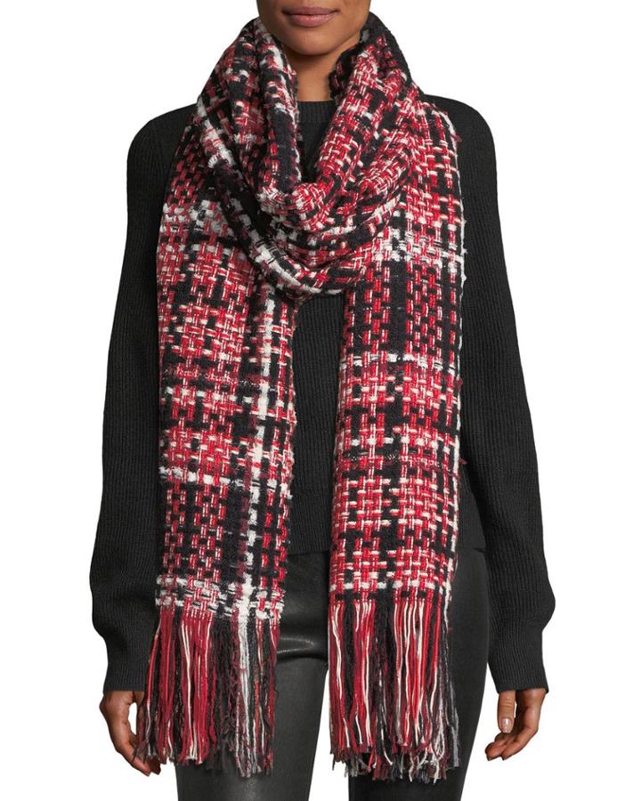 Linton Tweed Fringed Wool-blend