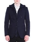 Attitude Two-button Soft Jacket, Navy