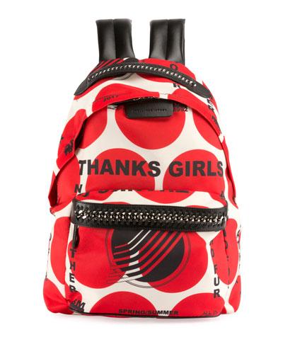 Thanks Girls Chain-trim Mini Backpack, Red