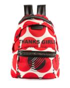 Thanks Girls Chain-trim Mini Backpack, Red