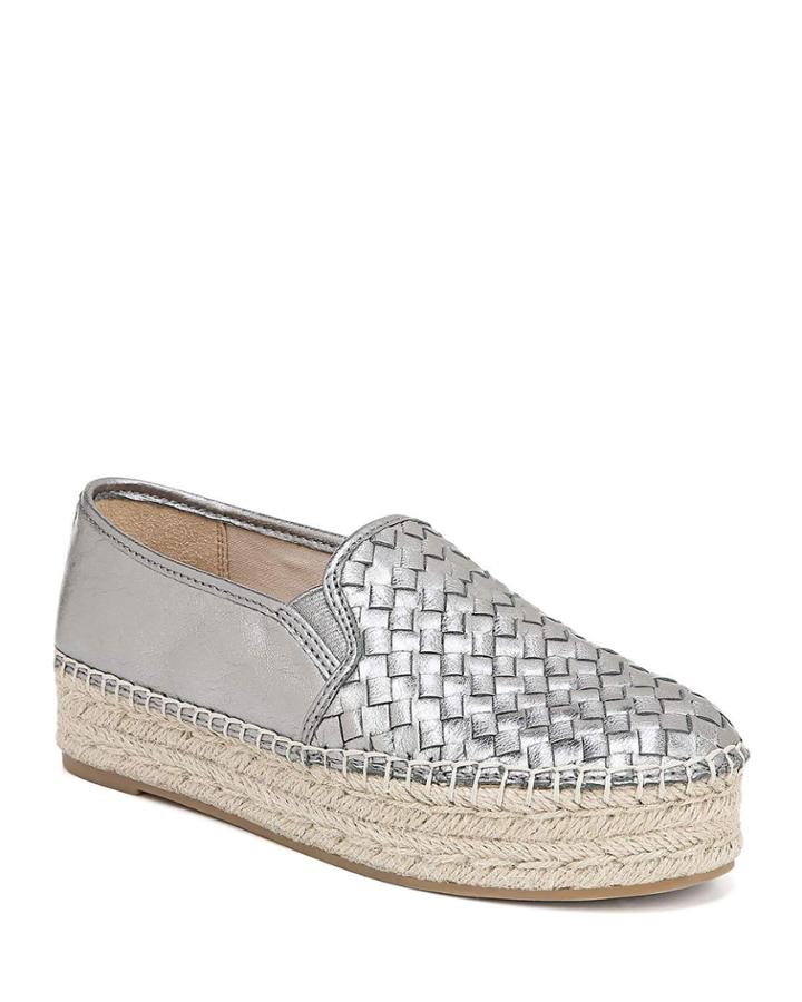 Catherine Woven Metallic Slip-on Espadrilles