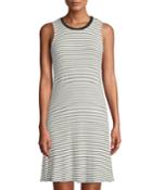Sleeveless Striped Swing Tank Dress