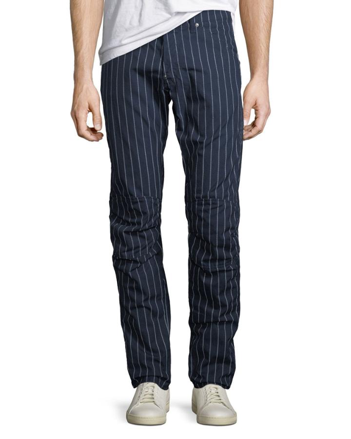 Men's Pinstriped Tapered Cotton Pants
