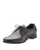 Men's Two-tone Spazzolato Lace-up
