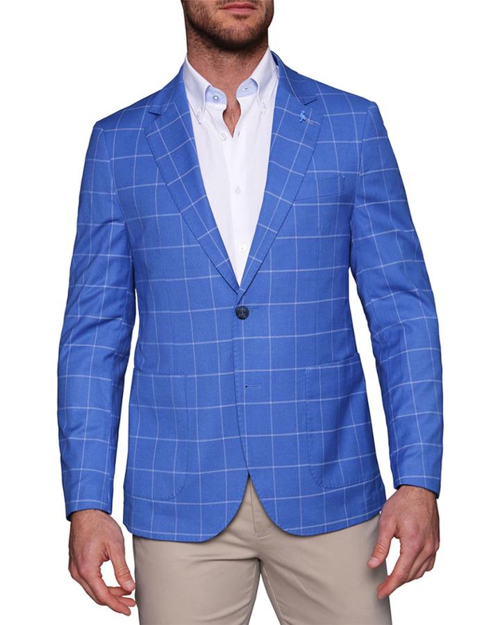 Men's Windowpane Two-button