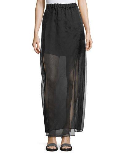 Silk Sheer Chiffon Maxi