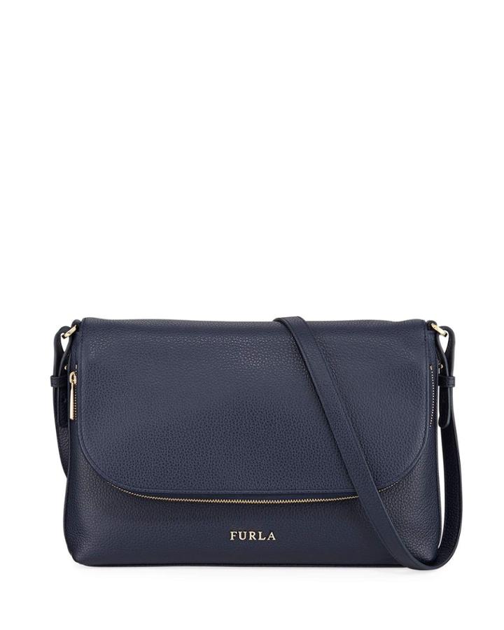 Noemi Small Leather Fold-over Crossbody Bag