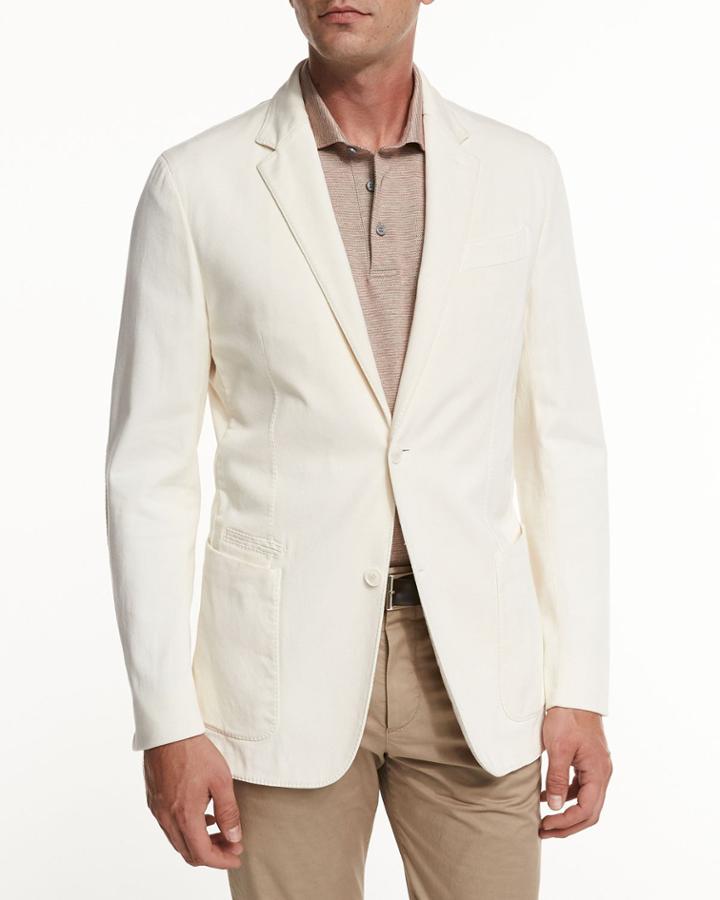 Soft Stretch-cotton Sport Jacket,