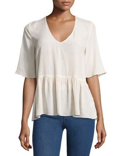 Jules Back Cutout Top, Tan