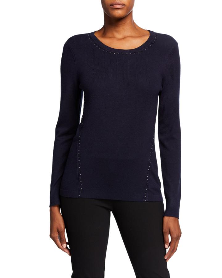 Studded Long Sleeve Pullover