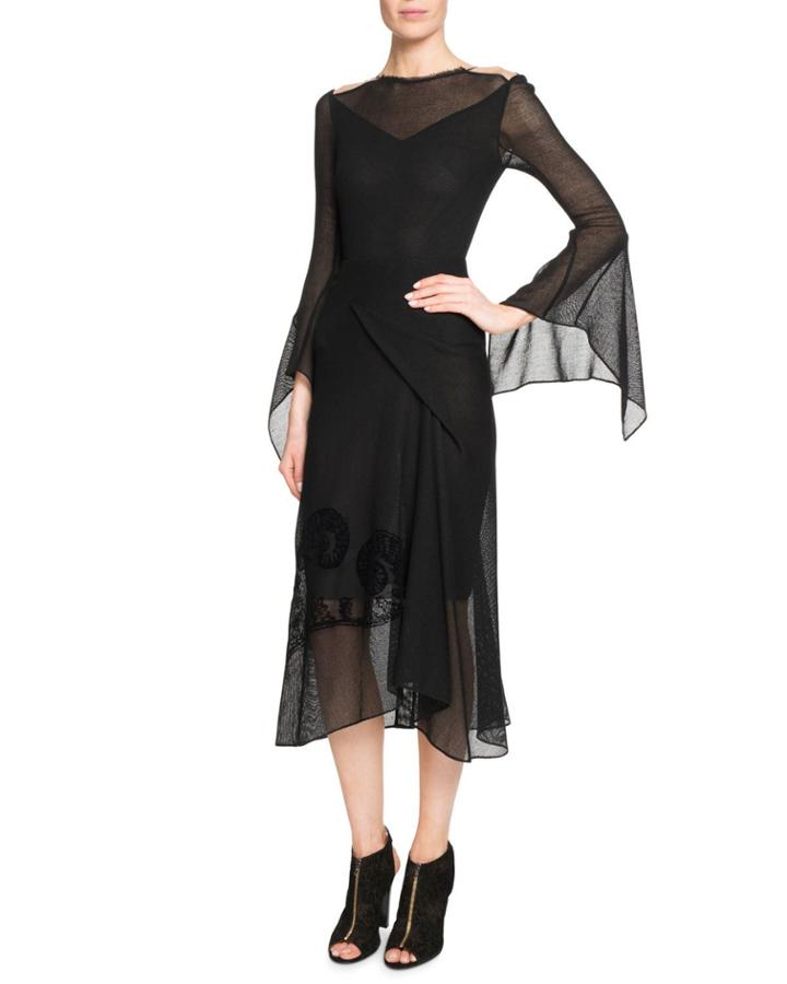 Asterleigh Draped Bias-cut Dress