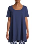Petite Short-sleeve Scoop-neck Tunic