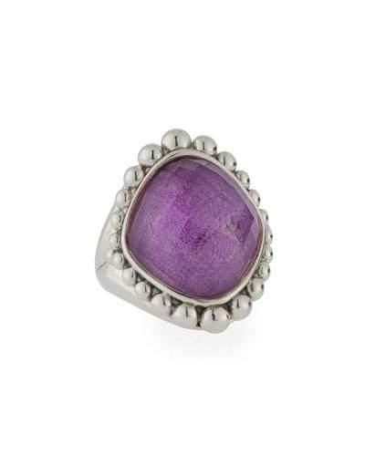 Maya Charoite Doublet Statement Ring,
