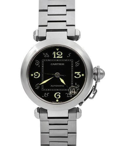 Pre-owned 35mm Pasha De Cartier Automatic Watch, Black