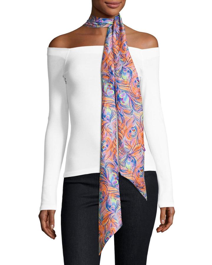 Pandora Skinny Silk Feather