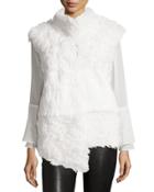 Kalgan Lamb & Rabbit Fur Vest, White