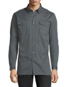 Olaf Cotton Workwear Shirt, Gray