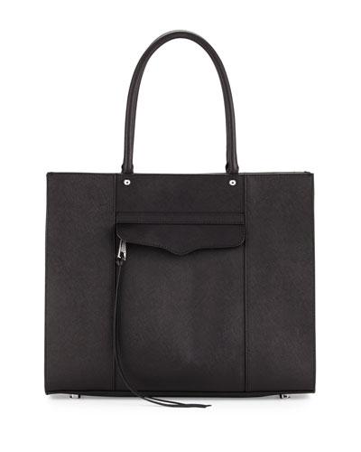 Mab Large Saffiano Tote Bag, Black