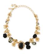 Bouquet Crystal & Resin Floral Statement Necklace