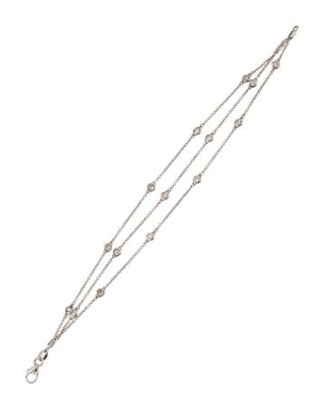 Neiman Marcus 14k Three-strand Floating Diamond Bracelet, Women's, Gold