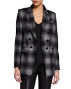 Matteo Double-breasted Plaid Dickey Jacket
