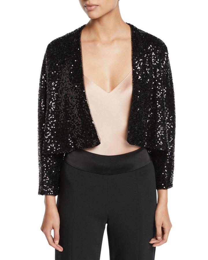 Sequin Wrap W/ Open Front