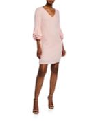 Nettie Metallic Stripe Bell-sleeve